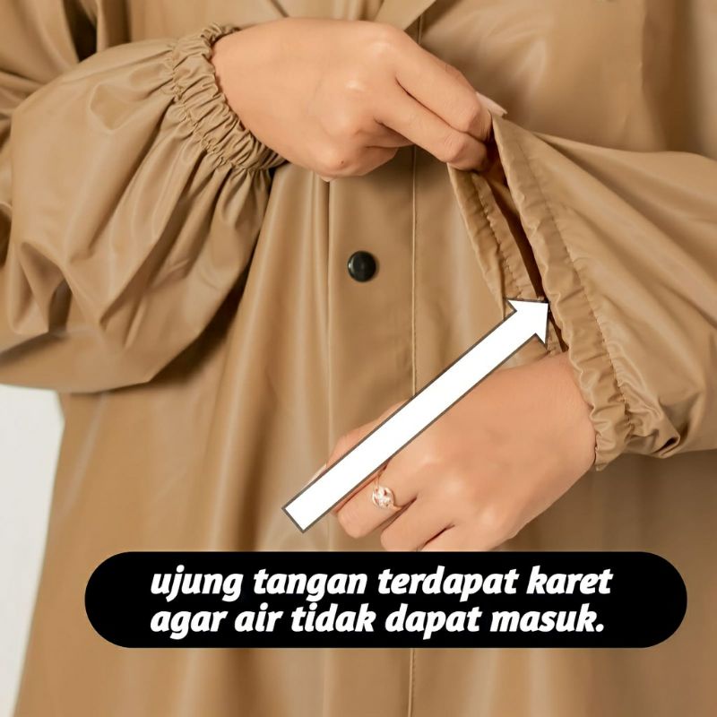 Mantel Jas Hujan Larizo Premium Tebal Anti Rembes