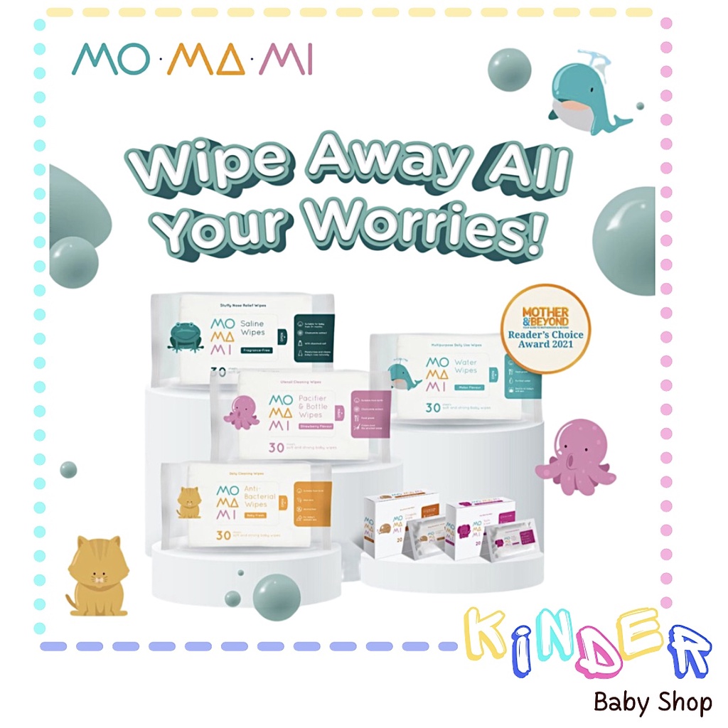 Jual MOMAMI Wipes Baby Pacifier and Bottle Wipes / Water Wipes