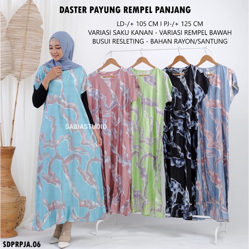 Daster payung rempel panjang