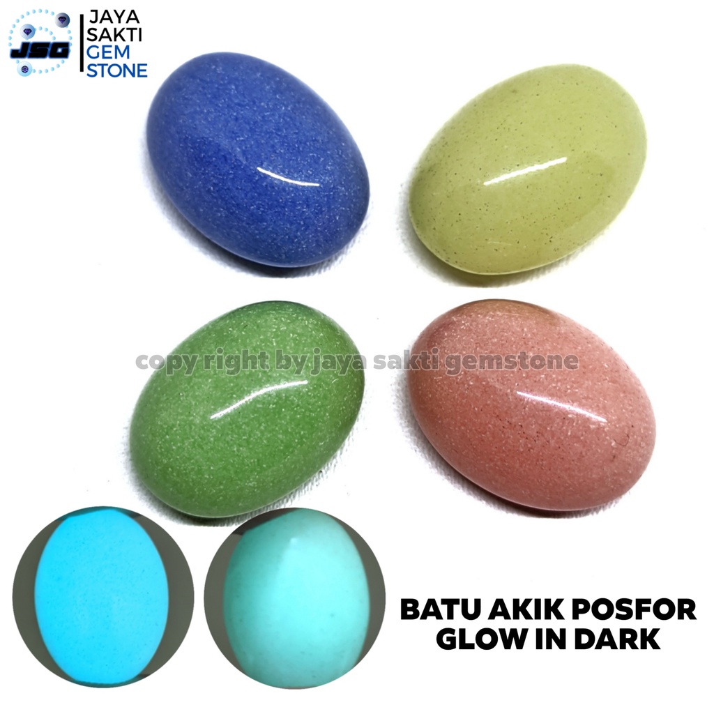 Batu Akik Posfor Nyala Dalam Gelap / Glow In The Dark