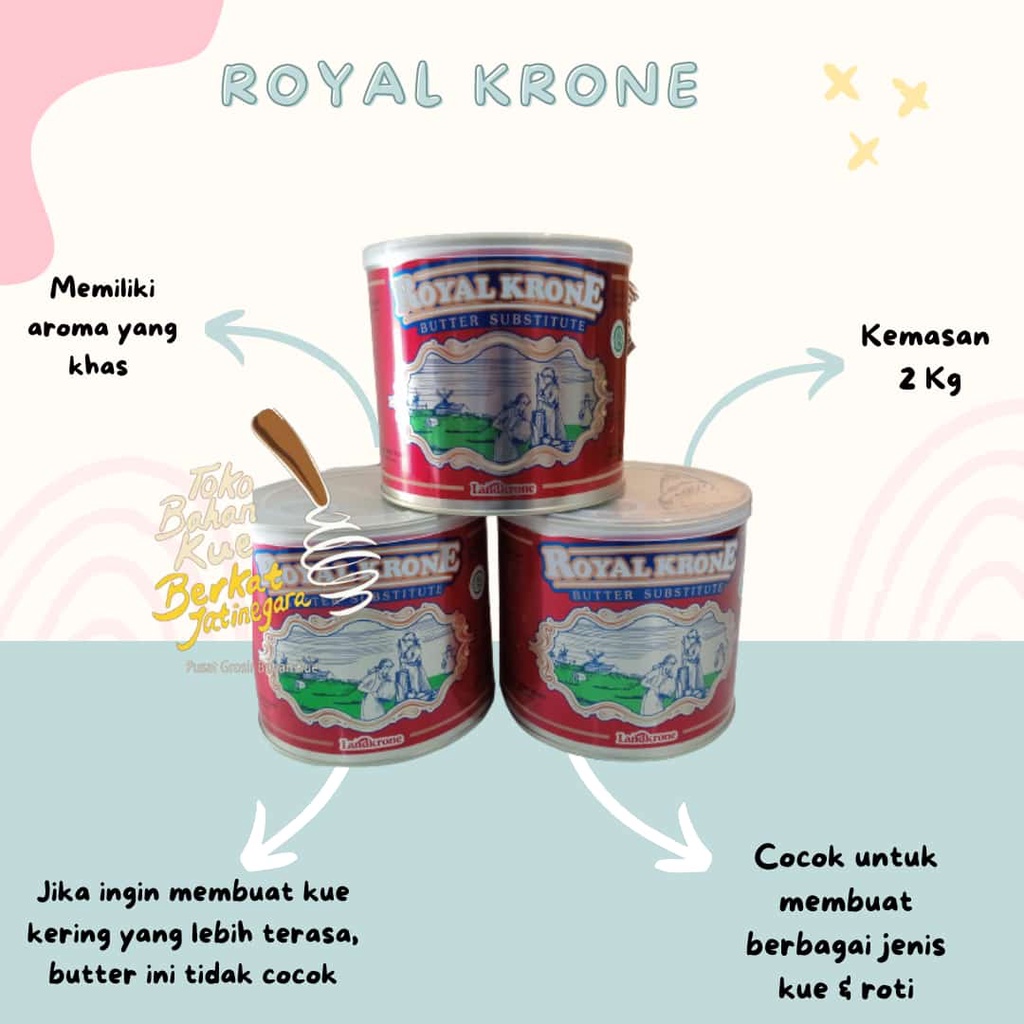 

ROYAL KRONE BUTTER SUBSTITUTE KEMASAN 2 KG