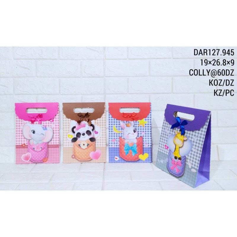 Paper Bag 19cm|Tas Kertas|Tas Kado|Kantong Kertas Motif Karakter