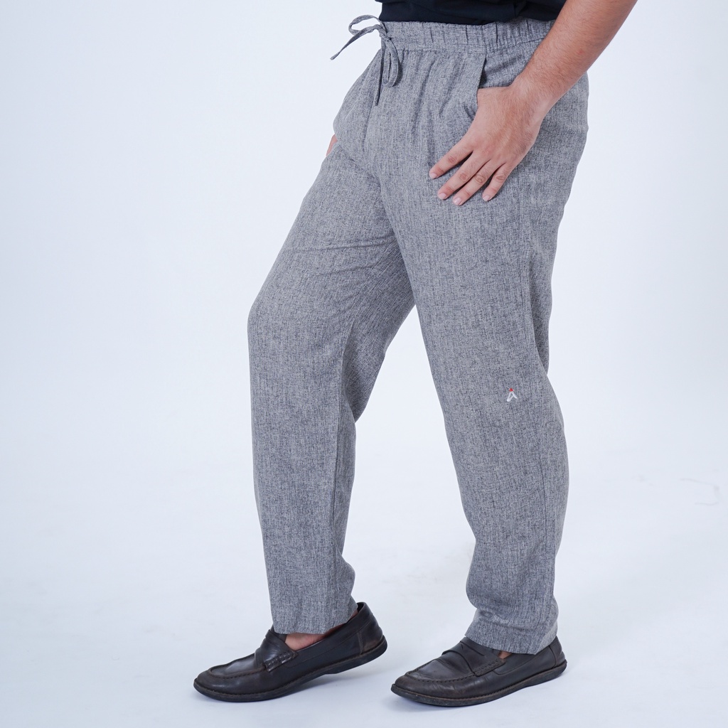 Abiyu Celana Sirwal Dewasa Pinggang Karet Abu-abu