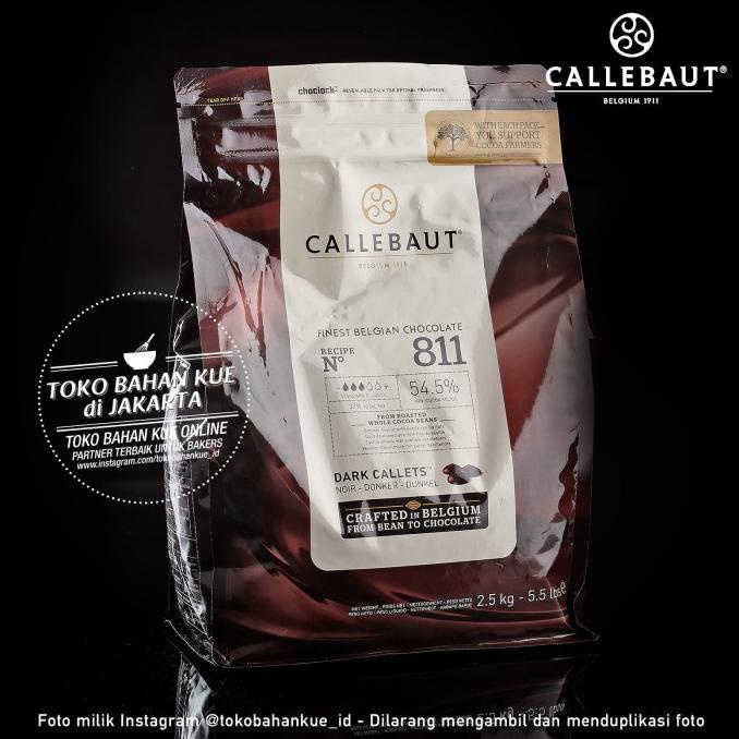 

Cokelat Couverture Callebaut Dark Callets Chocolate Import 54,5% 2,5kg