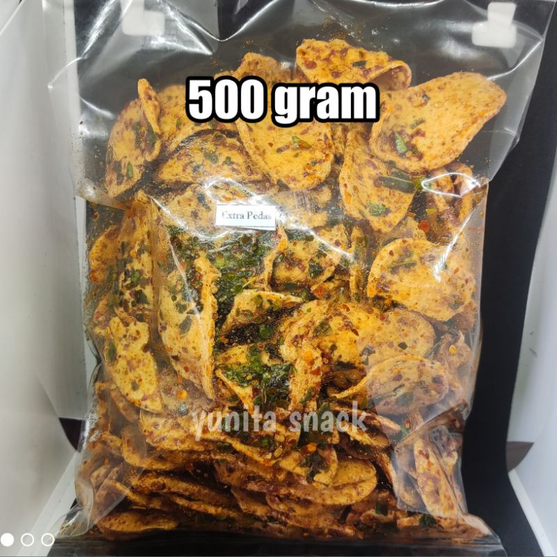 Keripik basreng bumbu basah daun jeruk netto 500 gram