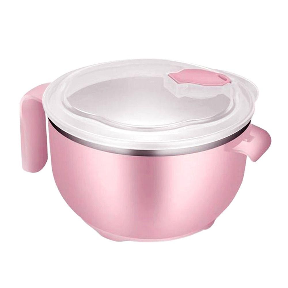 R-FLOWER Mangkok Mie Instan Portable304 Stainless Steel Untuk Anak Bento Box