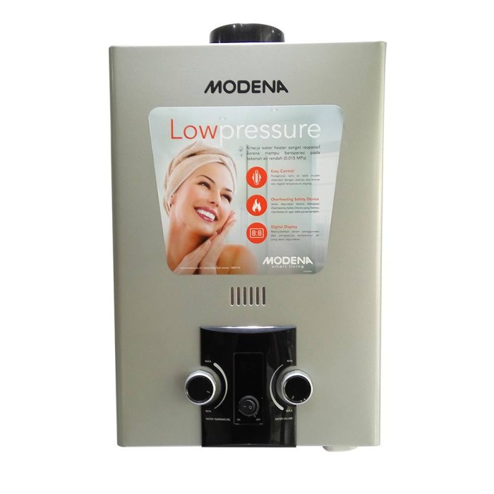 Water Heater Modena Gi 6Av // Pemanas Air Shower Kamar Mandi Gas