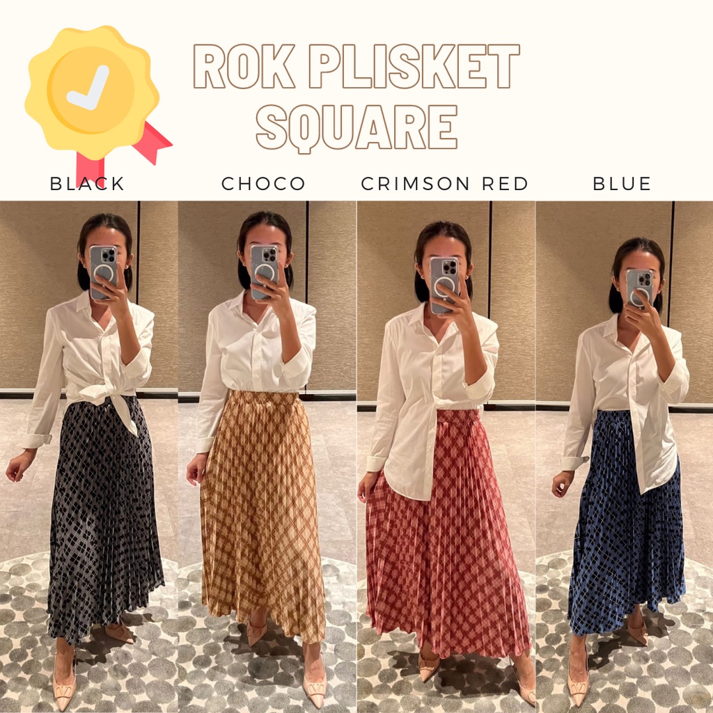 MBL Rok Plisket Motif Bangkok / Pleated Skirt