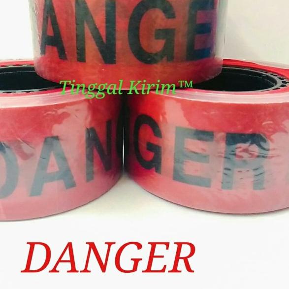 

police line barricade tape "DANGER" ukuran 3" x 300 meter