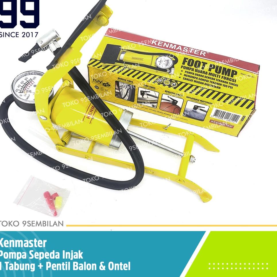 Viral Kenmaster Pompa Injak 1 Tabung Pentil Bola & Ontel 100Psi Sepeda Motor