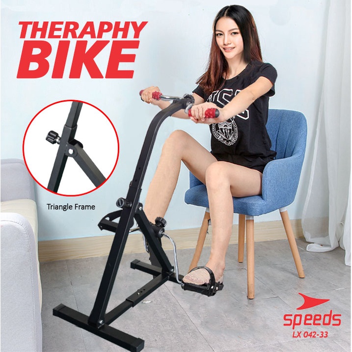 SPEEDS Sepeda Statis Dual Exerciser Sepeda Terapi Untuk Stroke Fitness Gym 042-33