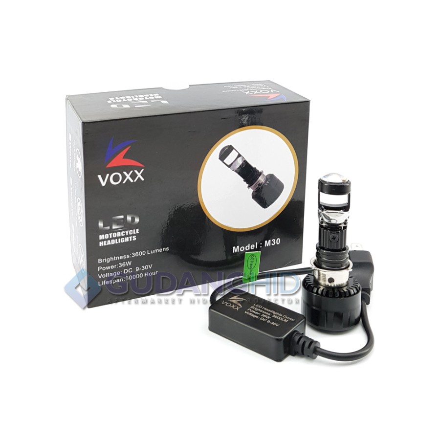 LED Mini Projector Lampu VOXX LED M30 Motor H4 H6 H7 Cut Off Rata 36W