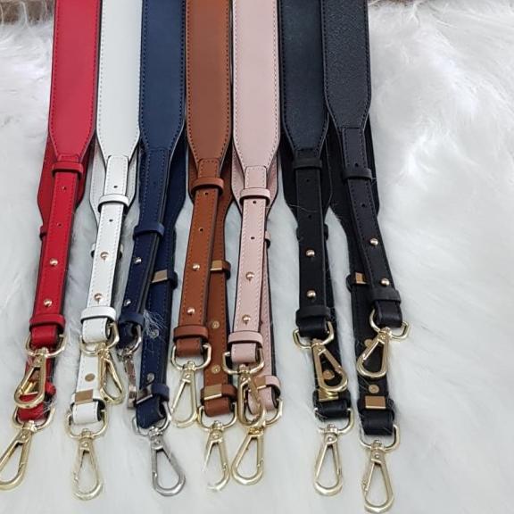 MK polos 3.8cm bag strap - 7.safiano black, gold HW