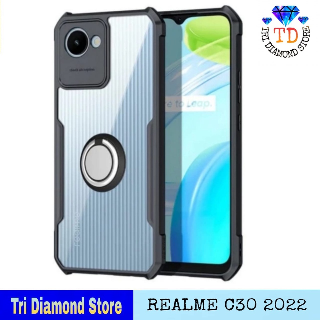 HARD CASE REALME C30 2022 SHOCKPROOF RINKG SUPER EXCELLENT - CASE REALME C30, Hitam
