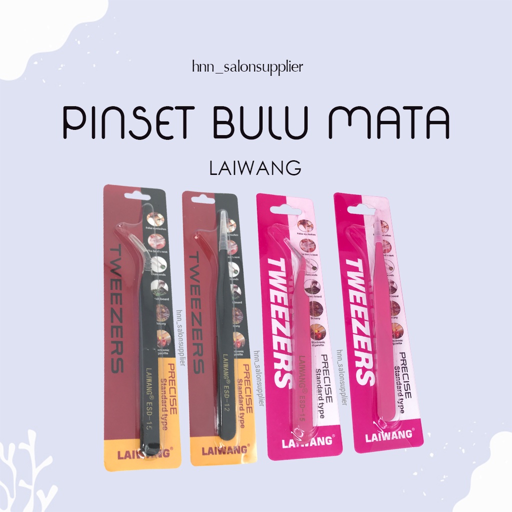 Pinset Bengkok Lurus Untuk Memasang Bulumata Tanam Eyelash Extension