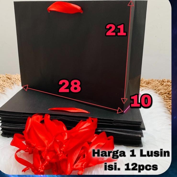 

Big Sale paper bag HiTAM - kantong tas kertas - paperbag baju bazaar / M HITAM ハ