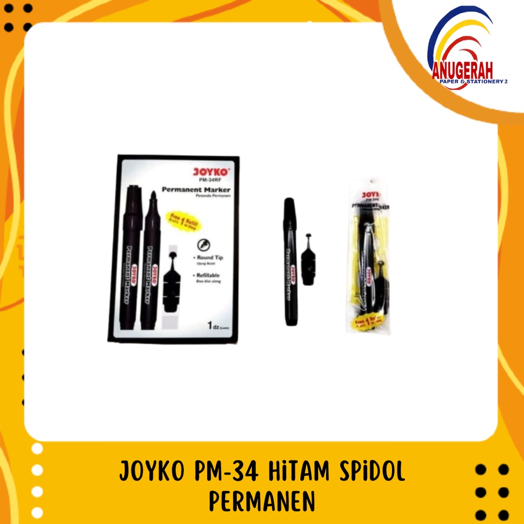 

JOYKO PM-34 HITAM SPIDOL PERMANEN (TIDAK BISA DIHAPUS) (PCS)