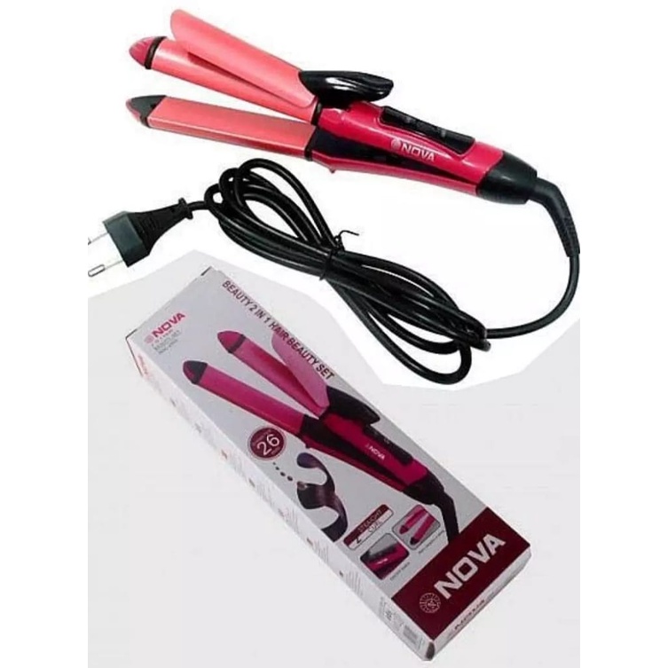 Catokan Nova Catokan 2IN1 Pelurus dan Pengeriting Rambut-Nova 2 in 1 Hair Beauty Set NHC-2009 - Catokan Pelurus dan Pengeriting