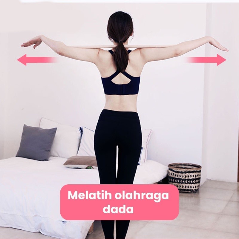 EM Tongkat Yoga Alat Olahraga Punggung Yoga Stick Lipat