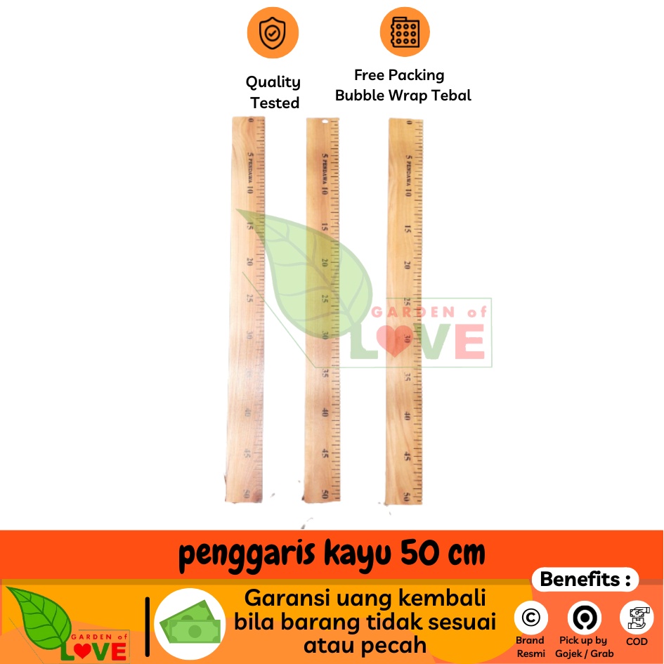 

Penggaris Kayu 50 Cm Panjang 0.5 M Penggaris Kayu Terlaris