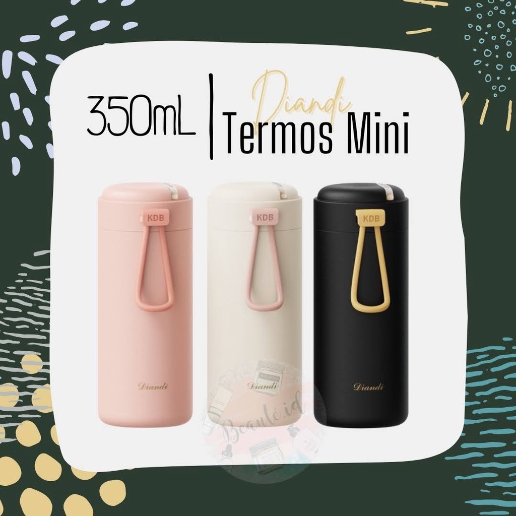 DIANDI Termos Air Panas Kopi Es Teh Susu Thermos Mini Premium Tumbler Lucu Anak Dewasa Botol Minum Gelas Aestethic Travel Vacuum Flask Cute Gift Portable Bottle Mug Stainless Steel - 350ml