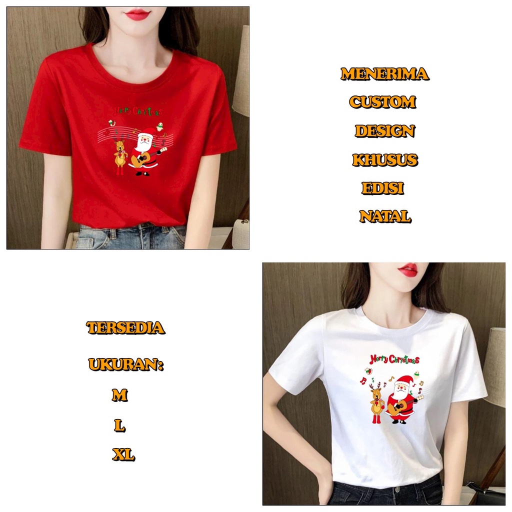 ALIPIO FASHION - BAJU OBLONG CWE SANTA CLAUS / fashion wanita / baju wanita / kaos wanita / edisi natal / keren