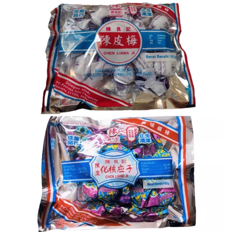 

Chen / Liang / Ji / manisan / buah / plum / kering / tanpa / biji / chan / pui / ying / che / dried / 180gr / ada / snack / makanan / imlek / aneka / ktio
