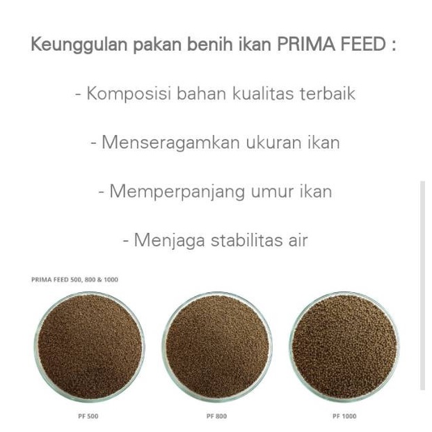 PELET IKAN PF MAKANAN IKAN 1KG PRIMA FEED PAKAN IKAN