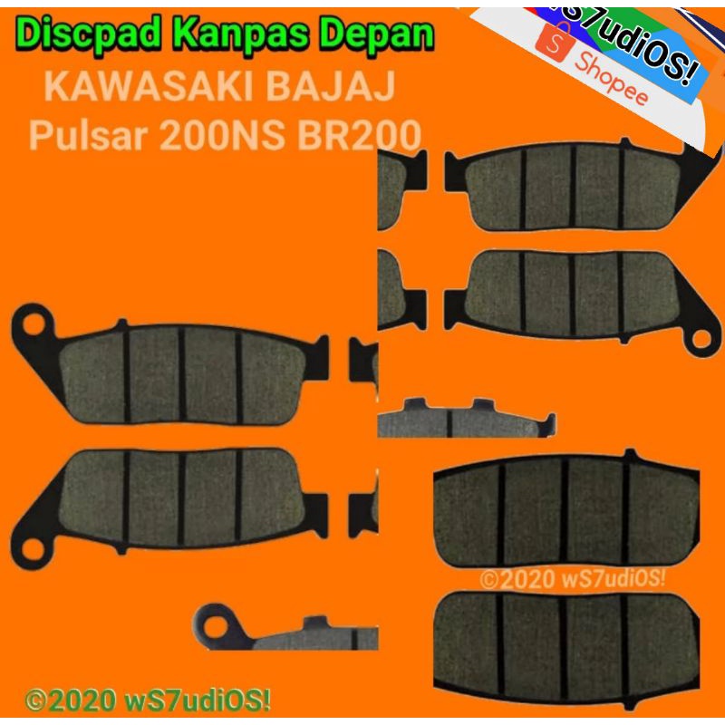 Disc Pad Kanpas Rem Cakram Discpad Belakang Rear KAWASAKI BAJAJ Pulsar 200NS BR200A