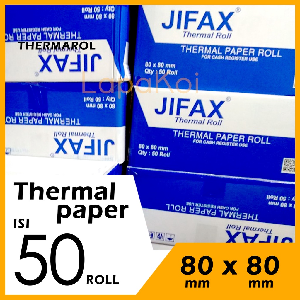 

JIFAX Thermal Paper Roll 80x80 mm Murah DUS