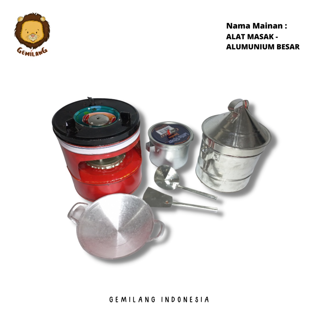 ALAT MASAK ALUMUNIUM BESAR - MAINAN KAYU/ MAINAN EDUKASI / ALAT PERAGA EDUKASI / MAINAN MONTESSORI