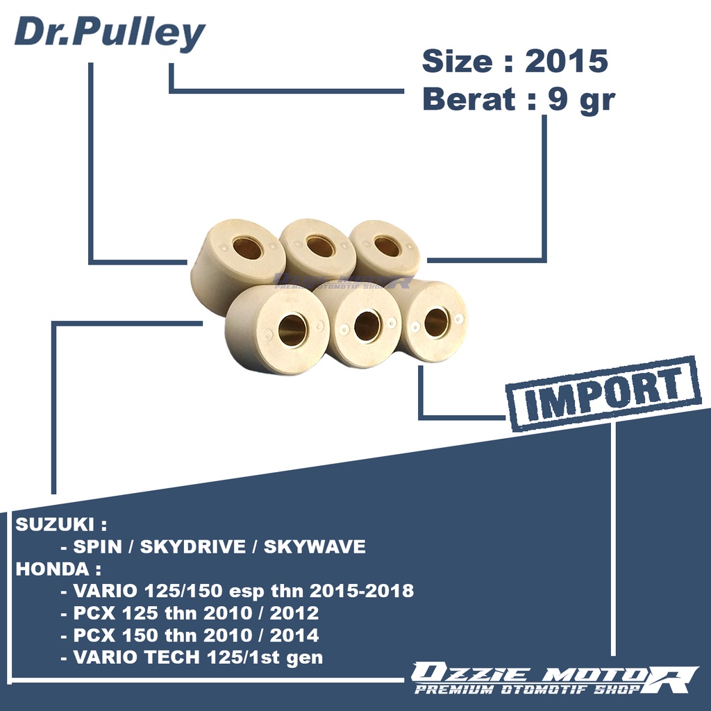 DR PULLEY 2015 ROLLER VARIO 125/150 ESP PCX 125/150 ADV 8gr s/d 20gr