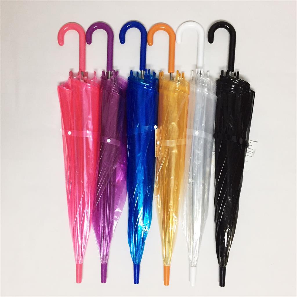 Payung Transparan Polos Warna Warni / Payung Bening Payung Korea Rainbow Umbrella Fashionable