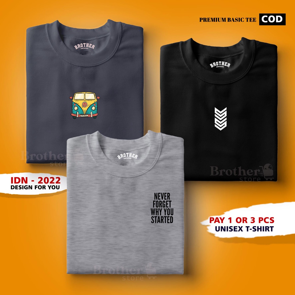 BUY 1 OR 3 PCS ( PROMO COD ) BROTHER STORE / Kaos Distro100% Catoon Combed 24s / Articel WHY YOU