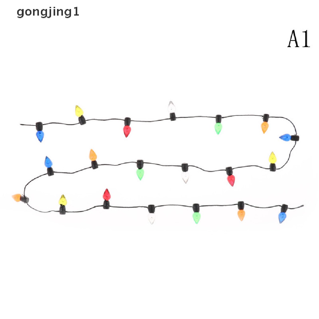 Ggg Mainan Miniatur Lampu String 0.5m 1 / 12 Bahan Plastik Untuk Dekorasi Rumah Boneka