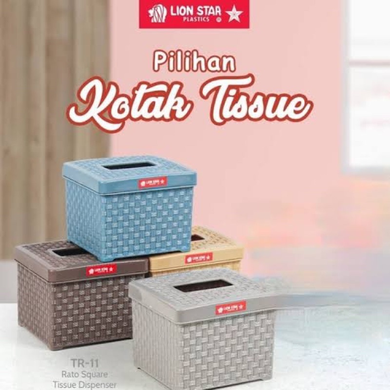 Lionstar TR-11 Rato Square Tissue Box Motif Tikar