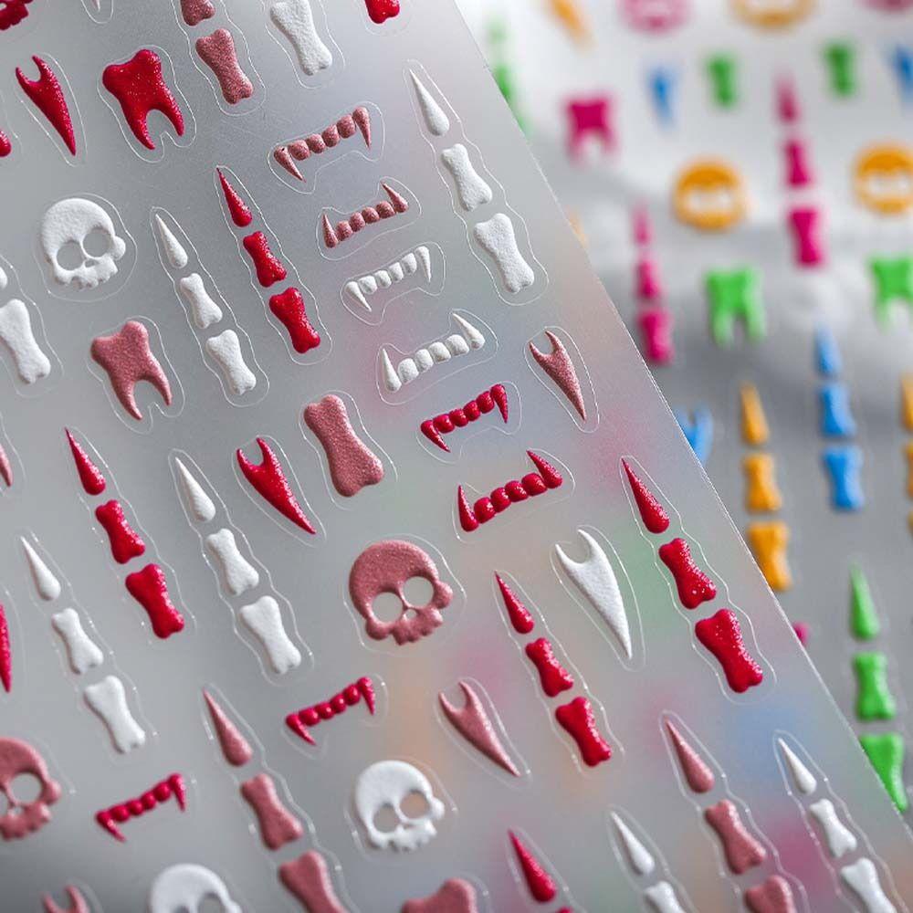 Mxbeauty Kartun Stiker Kuku Perekat Diri Manikur Aksesoris Alice Wonderland Tulang Beruang Nail Stickers