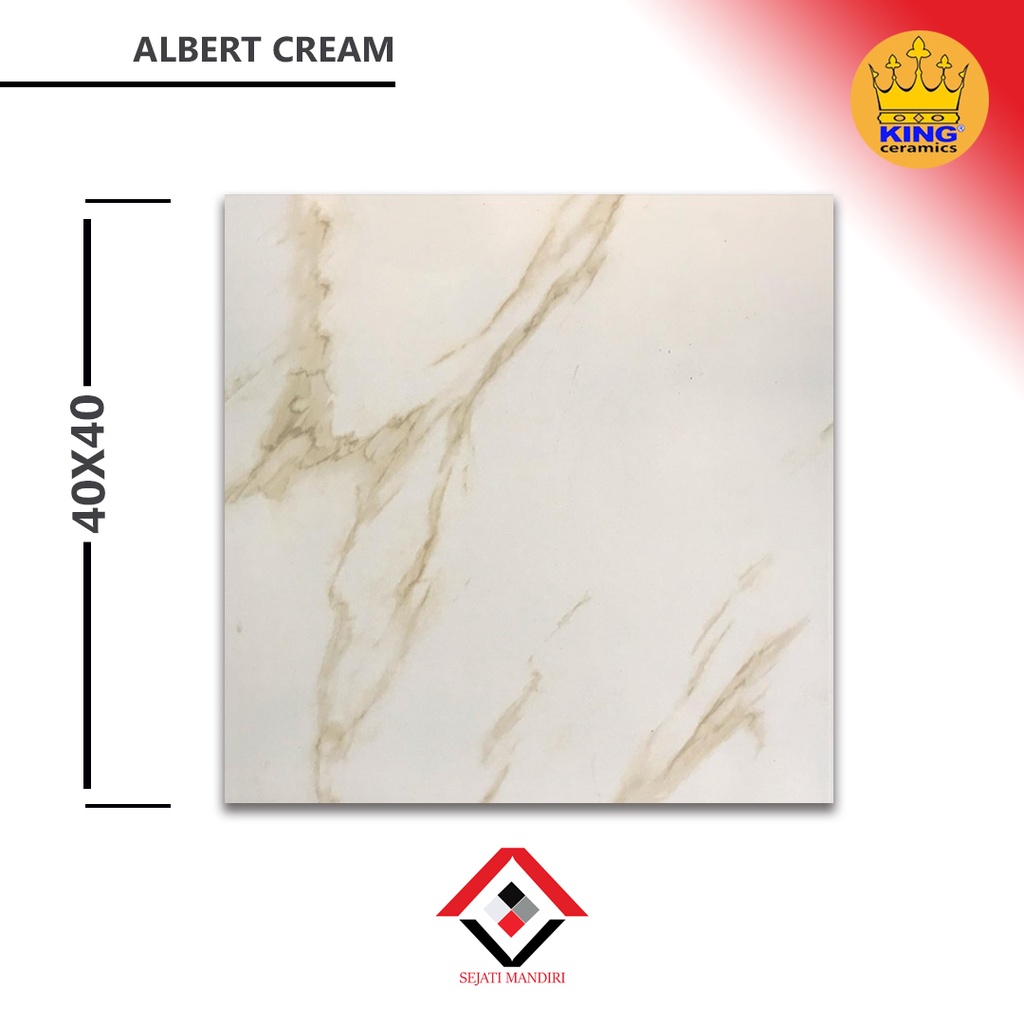 keramik 40x40 - motif marmer - king albert cream