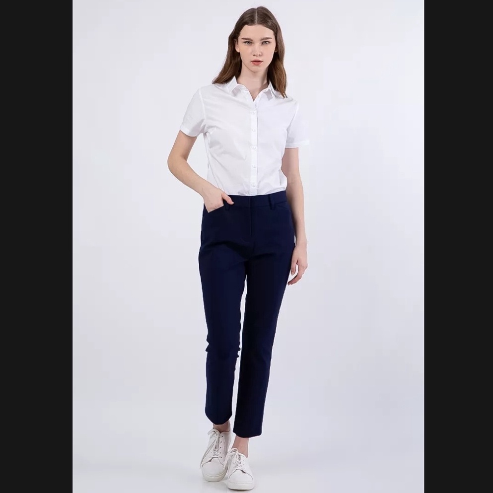 Celana The Executive High Rise Pant Navy sisa ekspor
