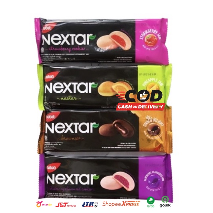 

(HOKI) Nabati Nextar Brownies 42gr choco delight blueberry strawberry pineapple nastar snack cemilan anak murah biscuit kue cookies