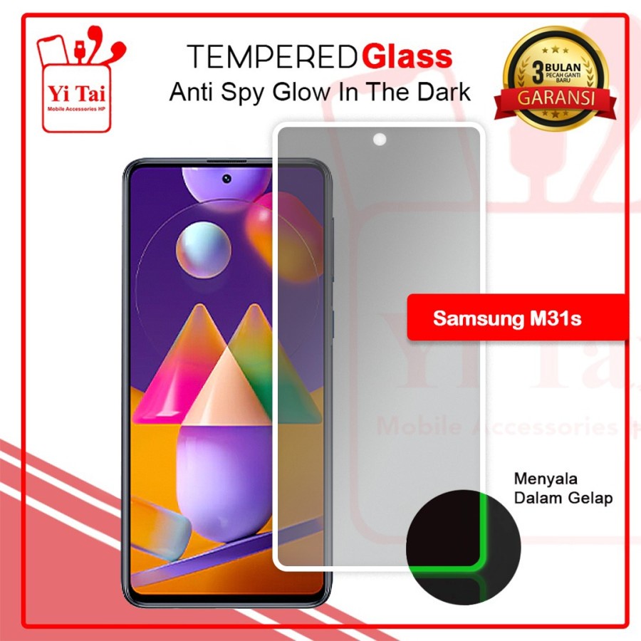 TEMPERED GLASS SPY GLOW IN THE DARK YI TAI - SAMSUNG M31S - GA