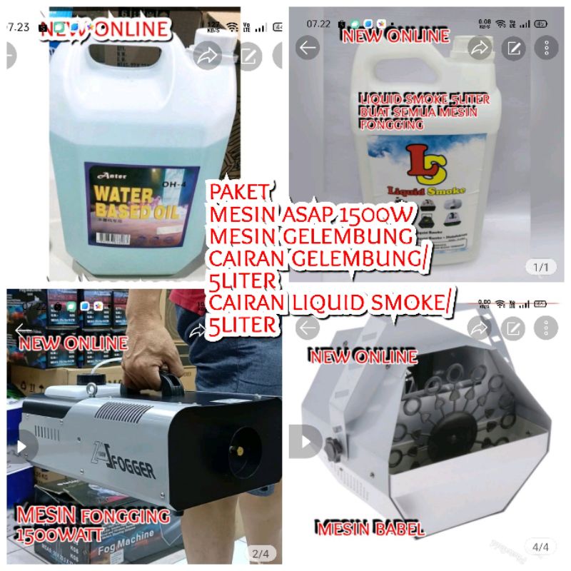 paket mesin asap 1500w/mesin gelembung/cairan liquid smoke/cairan gelembung