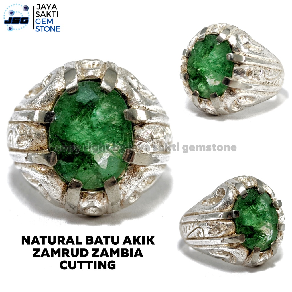 Natural Batu Permata Zamrud Zambia ZZ01