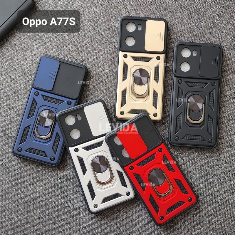 Case Oppo A77s Oppo A57 4G Oppo A54 Oppo A55 Case ARMOR SLIDE PROTECT KAMERA Case Robot Slide Kamera + RingStand Case Oppo A77S Oppo A57 4G Oppo A54 Oppo A55