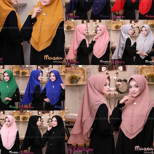 Fashion Muslim Jilbab Hijab Instan Khimar Mazea Khimar Syari Pesta