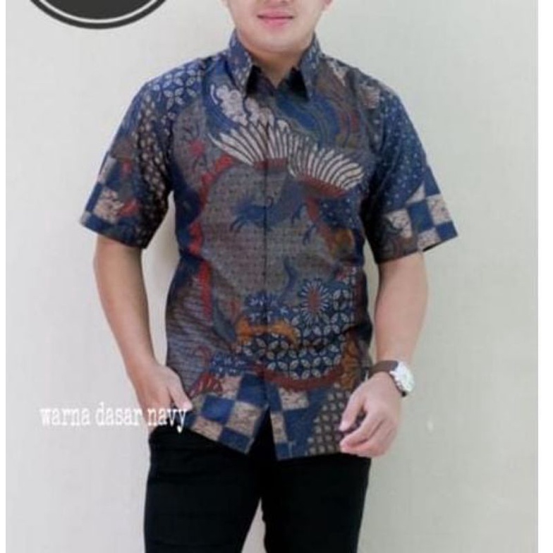 BATIK BOLO DEWO Motif Super Hero Kemeja Baju Batik Pria Lengan Panjang