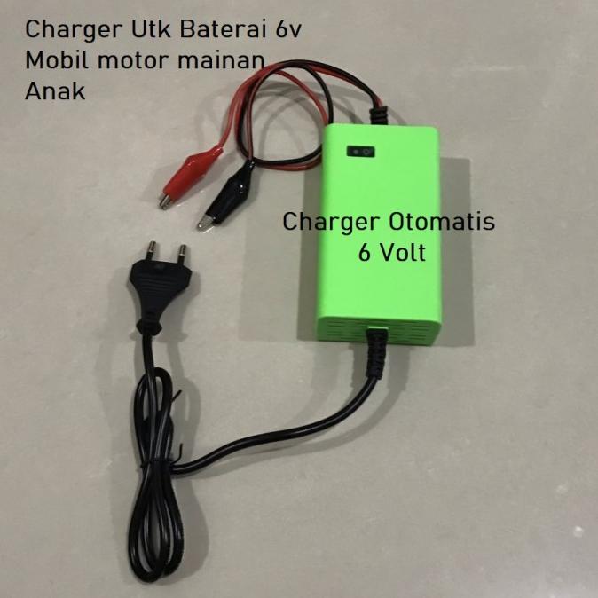 Accu Aki Baterai Battery Charger mobil motor mainan Anak Charger 6v