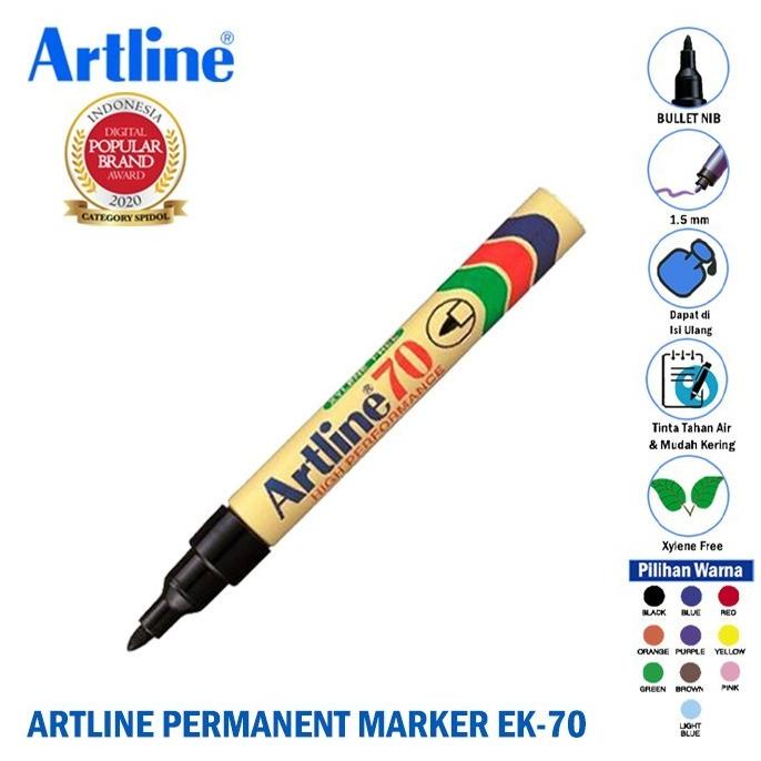 

Spidol Artline 70 EK-70 black permanent marker 1Pack / 12Pcs