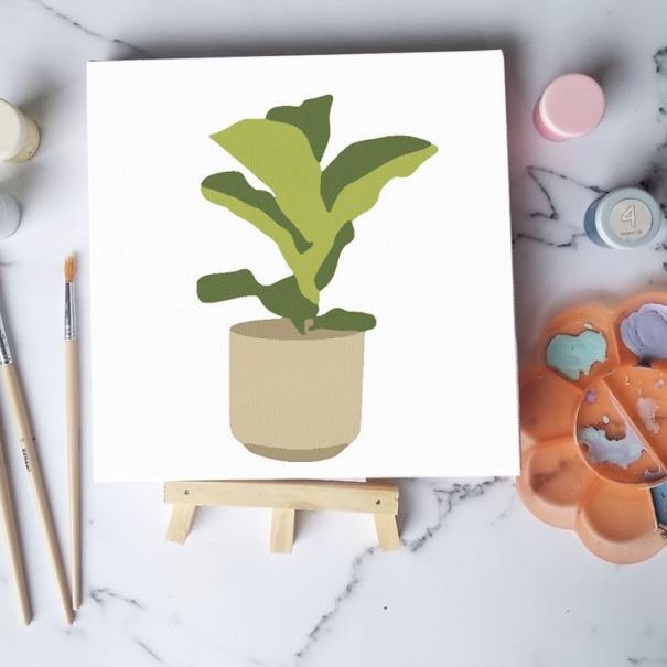 

Paint by number tanaman plant ver 3 canvas 20x20 cm - plant14, 15x15cm