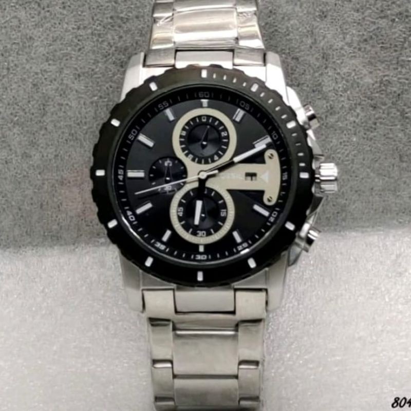 Jam Tangan Pria FSs_0890 Water Resistance | Tanggal Aktif  Free Box Dan Batrai | Strap Rantai Stainlees Steel